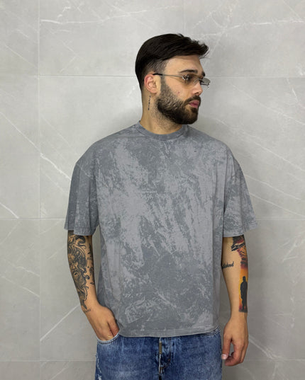 T-Shirt Marmorizzata Grigia