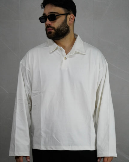 Polo Con manica a Campana Bianca