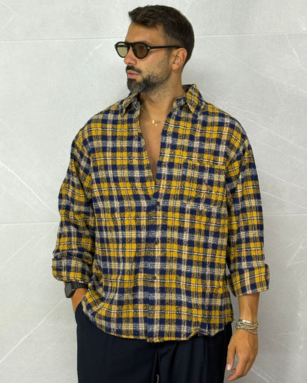 Camicia a Quadri Gialla