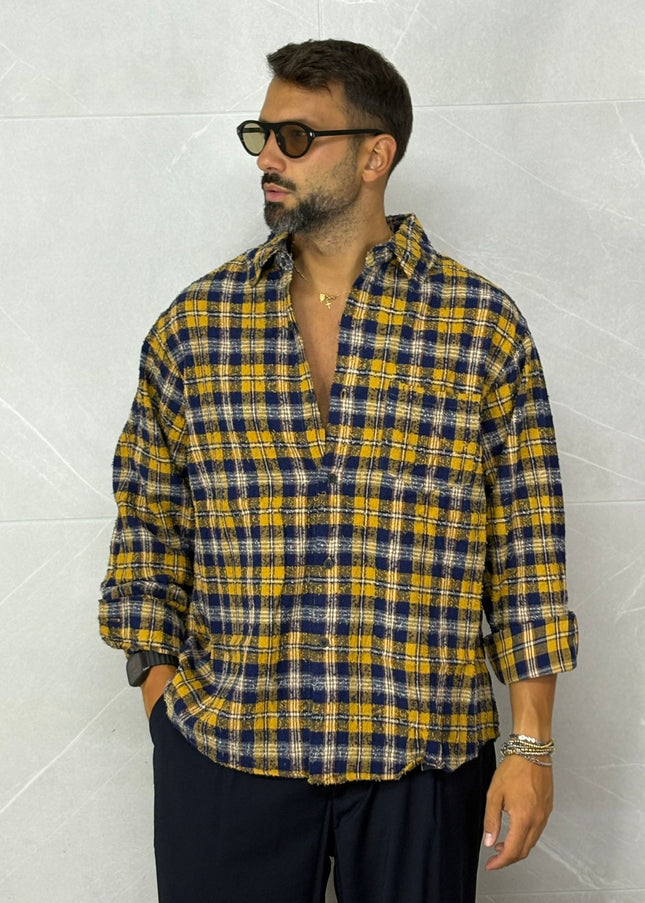 Camicia a Quadri Gialla