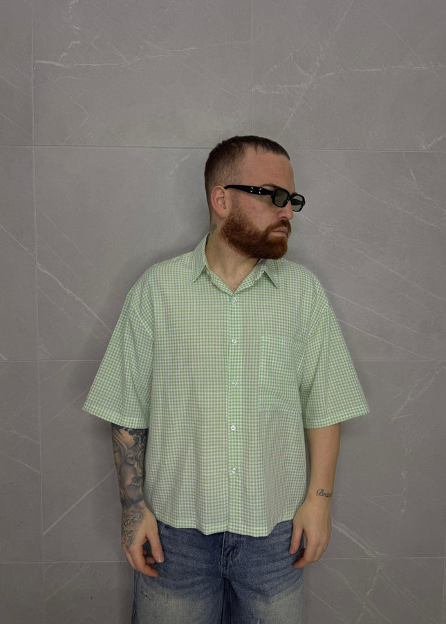 Camicia a quadri Verde