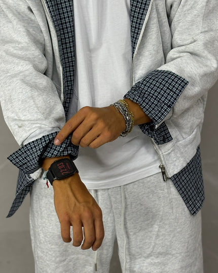 Tracksuite Grigia con finiture in camicia