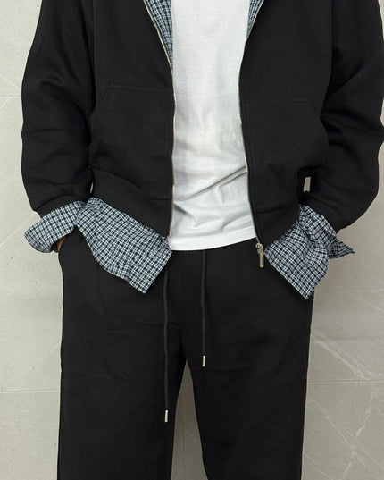Tracksuite Nera con finiture in camicia