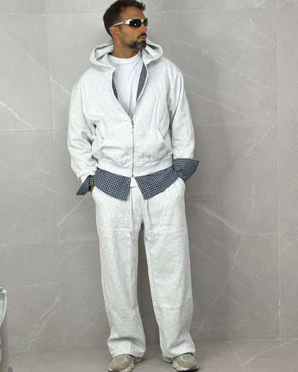 Tracksuite Grigia con finiture in camicia