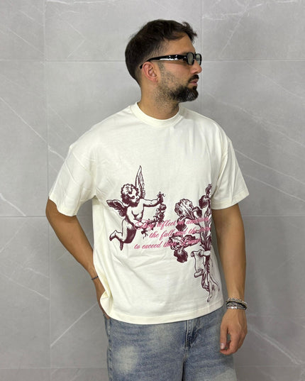 T-Shirt Angels White/Pink