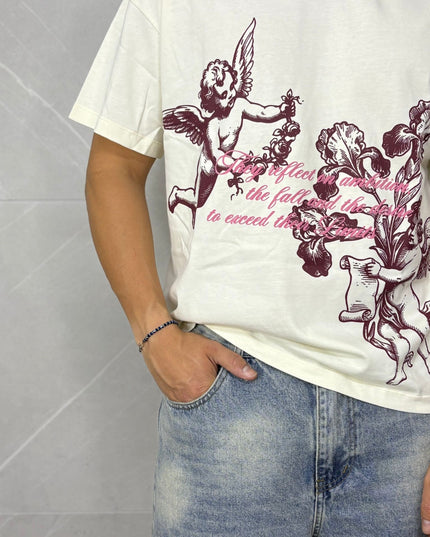T-Shirt Angels White/Pink