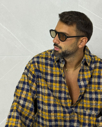 Camicia a Quadri Gialla