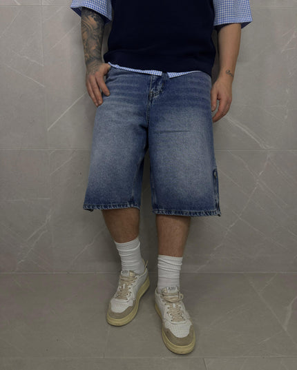 Bermuda in Denim con Zip