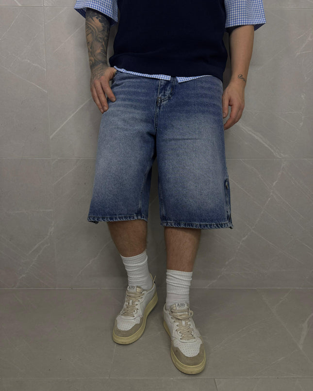 Bermuda in Denim con Zip