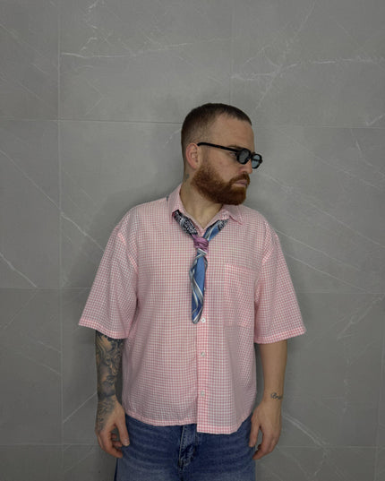 Camicia a quadri Rosa