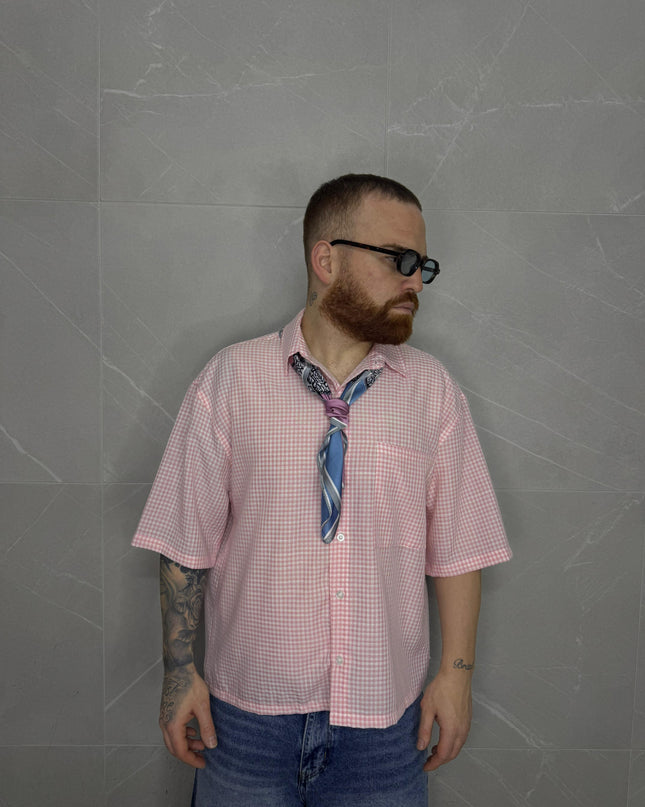 Camicia a quadri Rosa