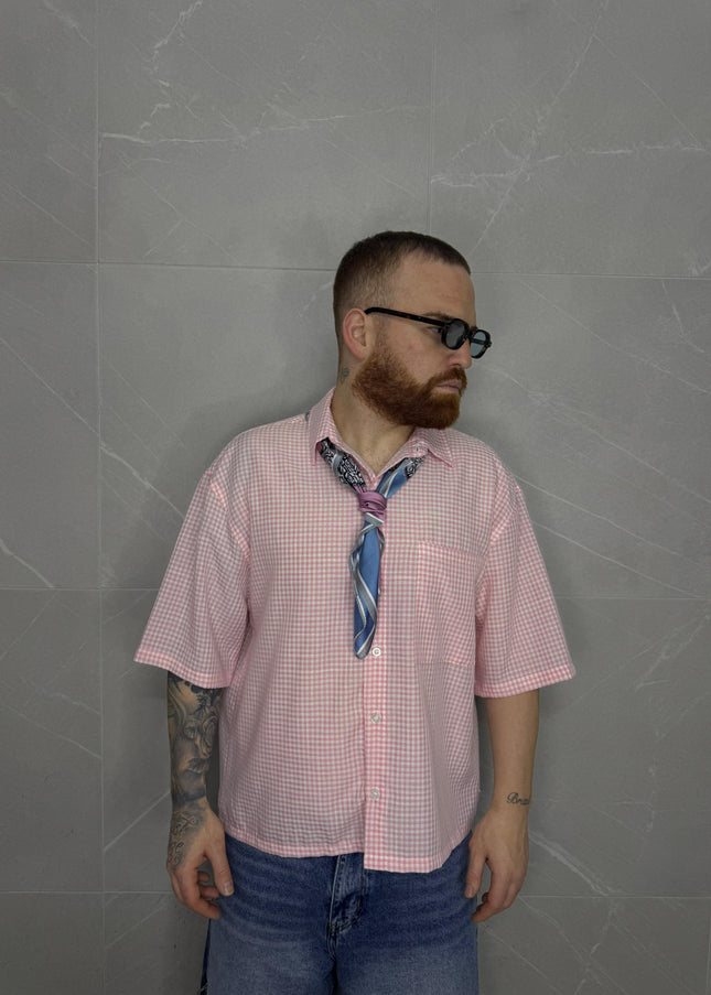 Camicia a quadri Rosa