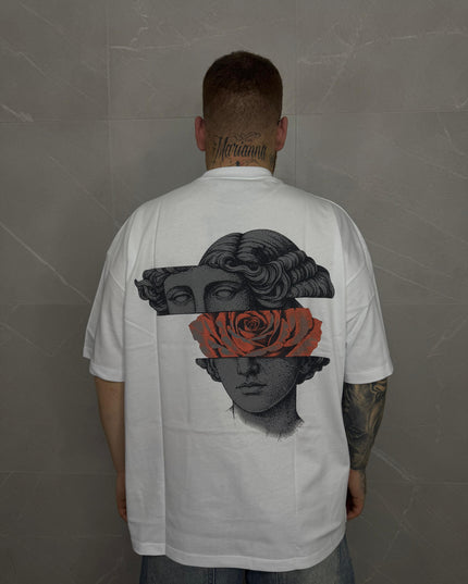 T-Shirt Bianca con stampa Posteriore