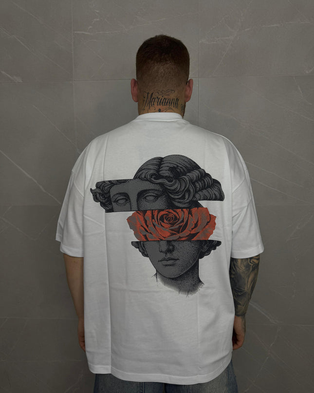 T-Shirt Bianca con stampa Posteriore