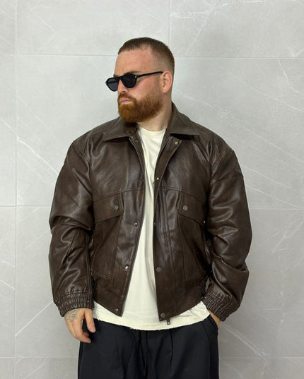 Giacca in pelle Mood Z**A Marrone